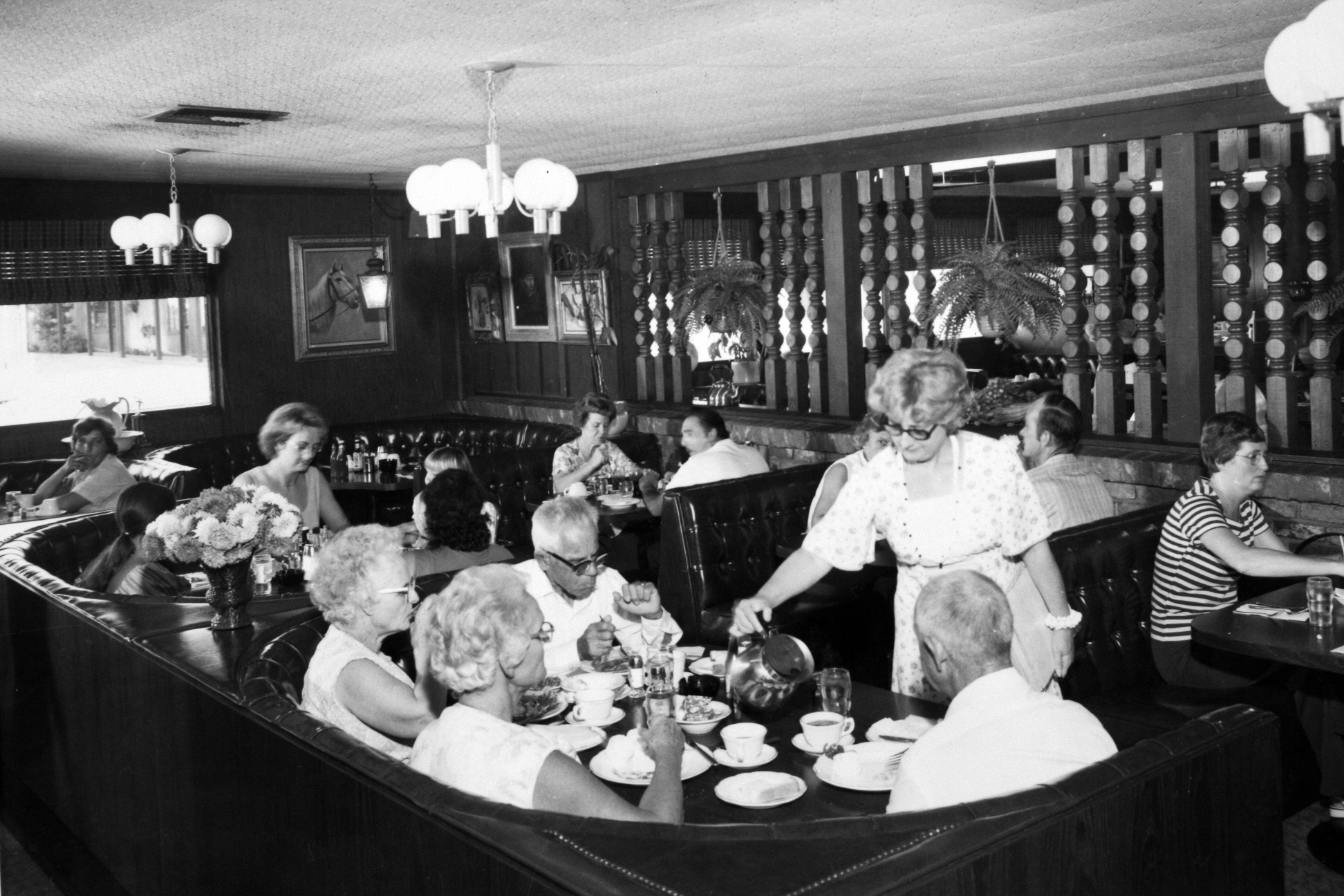 Coral Cafe dining room, 1970s